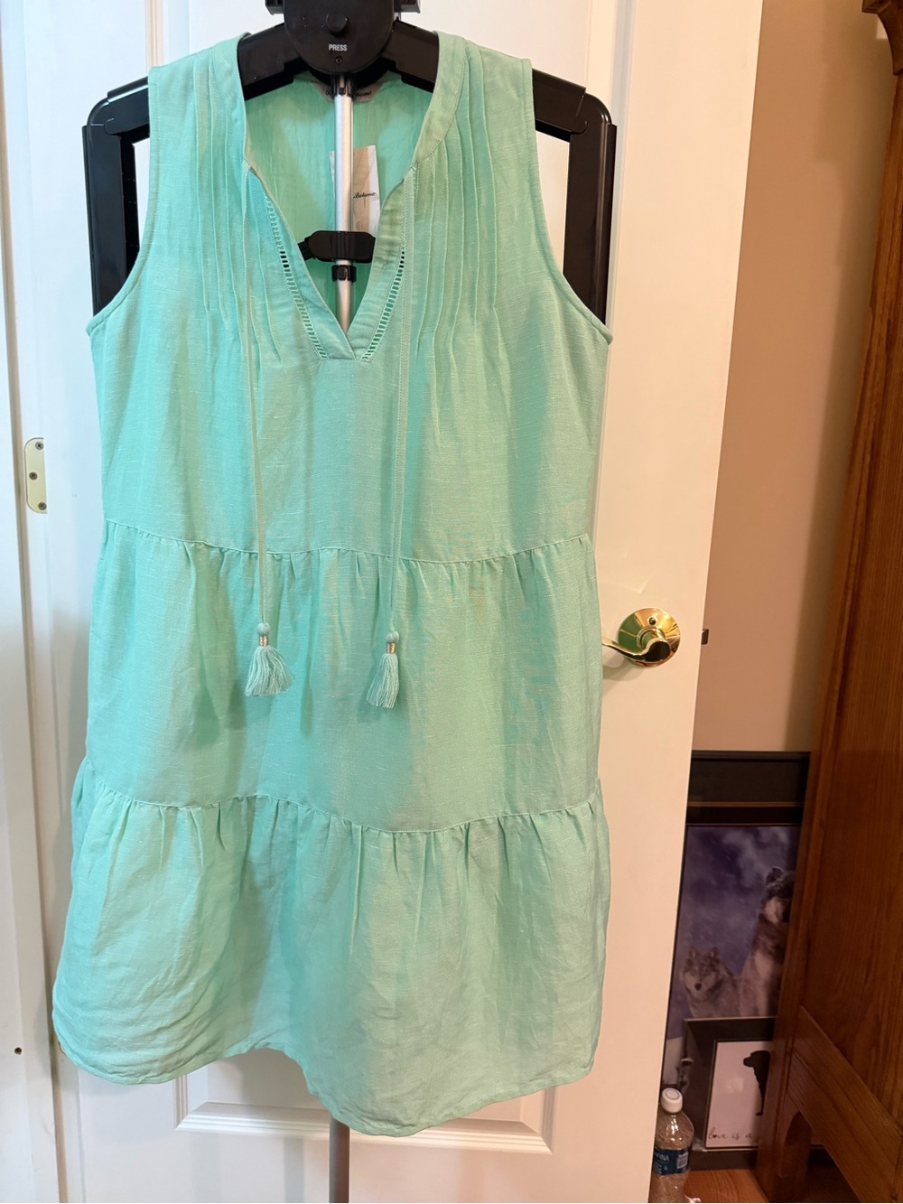 Tommy Bahama St. Lucia Sleeveless Tiered Dress - Aqua Jade - Picture 2 of 5